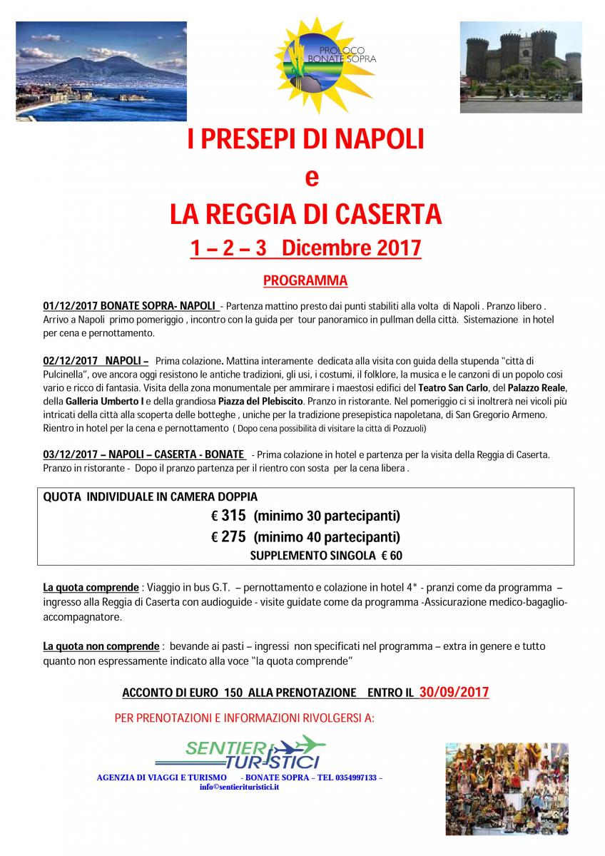 1, 2 e 3 Dicembre 2017 - Gita Napoli e Caserta